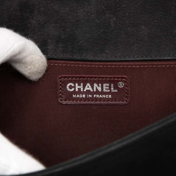 Chanel Boy Flap Bag Chevron Nubuck Old #246585C32B - Picture 5 of 7